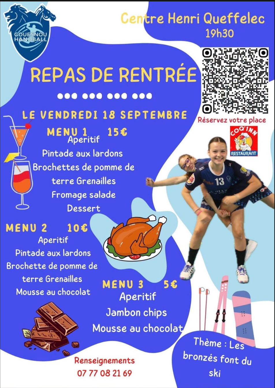 Repas de rentrée du club 2026